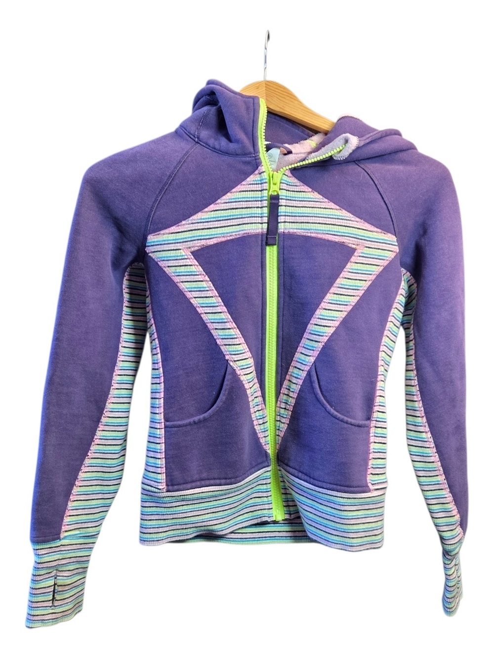 Ivivva Girls Purple Multu Color Scutva Hoodie Size 10